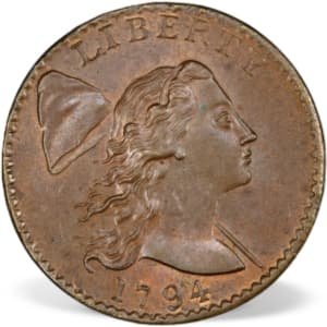 Flowing Hair Large Cent (1793 - 1796) - 1