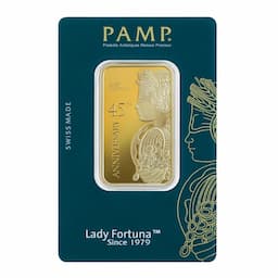 1 oz Lady Fortuna™ 45th Anniversary Gold Bar – PAMP Suisse